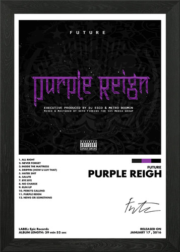 Future purple reign framed - purple,