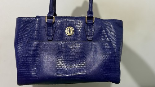 Dkny blue embossed faux - blue,