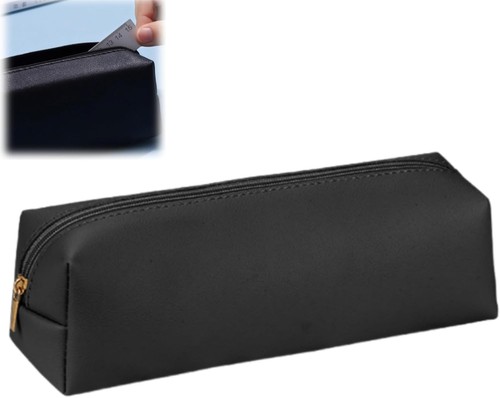 Leather pencil case makeup - leather, case,makeup
