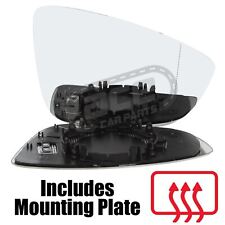 VW Beetle Convertible 2012-> Heated Wide Angle Wing Mirror Glass Drivers Side