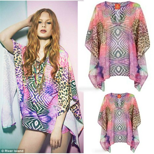 River island pacha kimono - river,