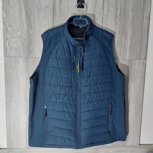 Mens navy padded softshell - navy,
