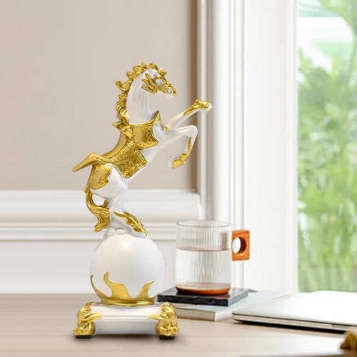 Horse figurine resin nordic - figurine,