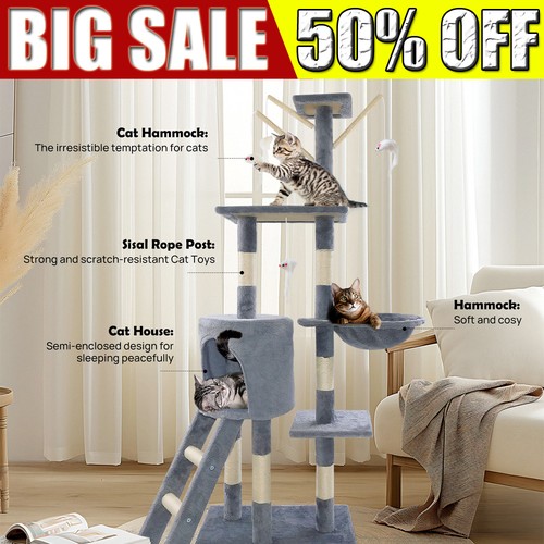 139cm large cat - cat, tree