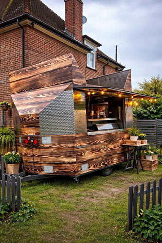 Wood clad food concession - wood-clad,