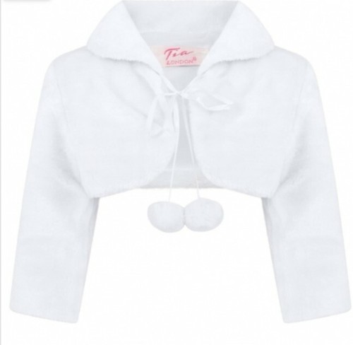 Girls fur bolero long - long, sleeve