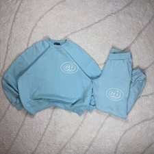 Vintage Cole Buxton Blue Medium Hoodie & Sweatpants Joggers Fleece Set Tracksuit