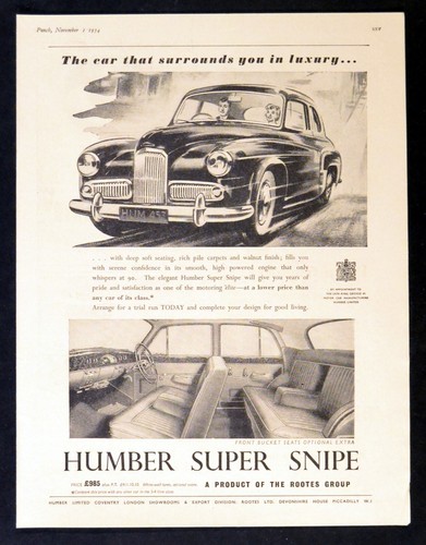 Humber super snipe 1954 - humber,