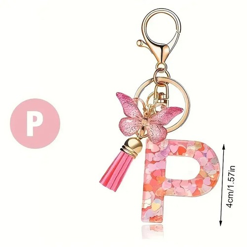 Pink gold resin - pink, letter