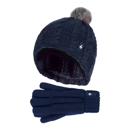 Girls cable bobble - cable, hat