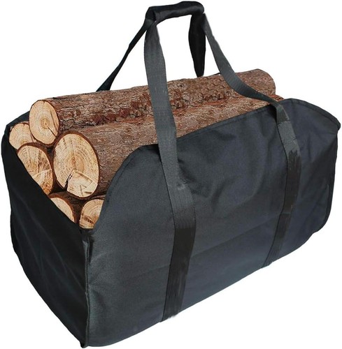 Canvas log tote bag carrier - bag,