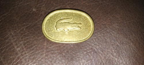 Lacoste brass belt buckle - brass,