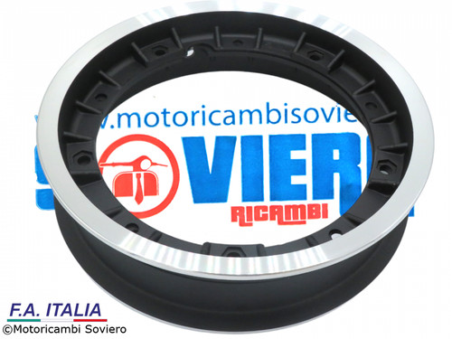 Black aluminium rim vespa - aluminium, 50