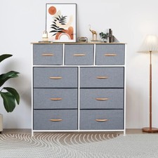 Dresser Storage Tower Bedroom Cabinet Stand with Removable Fabric Drawers Bins