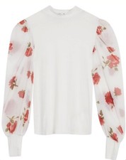 EX NEW LOOK Blouse Floral Mesh