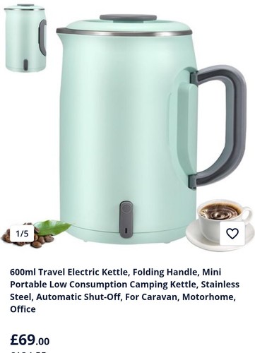 Portable electric kettle - 0.5l,