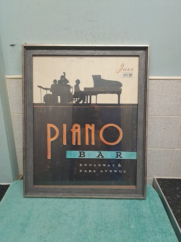Vintage framed jazz piano bar - vintage,
