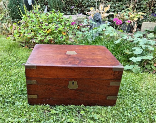 Victorian walnut writing slope - victorian,