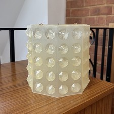 Vintage Mid Century Plastic Ceiling Light Lamp Shade 70s Retro