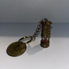 Vintage King Coal & Sir Humphry Davy Miniature Miners Lamp Key Chain/Ring. Rare