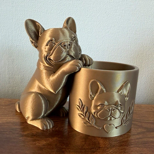 Bronze french bulldog - bronze, storage