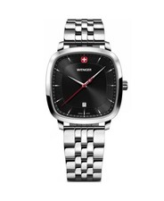 WENGER Men Analog Quartz Casual Watch Classic Dress Black Dial Waterproof Rectan