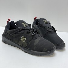 DC SHOES  HEATHROW TX SE CAMO BLACK TRAINERS (UK 7 EUR 40.5)