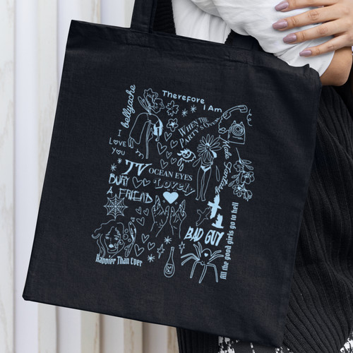 Billie doodle tote bag - doodle,