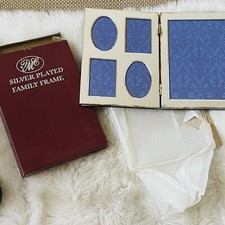 HB - Silver Plated Family Tree Photo Frame 14x19cm Boxed New But Tarnished