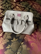 Modalu Grey Leather Handbag.