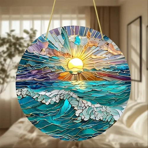 Abstract ocean sunset coastal - abstract,
