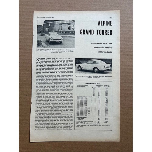 Sunbeam alpine autocar - alpine, (1961)