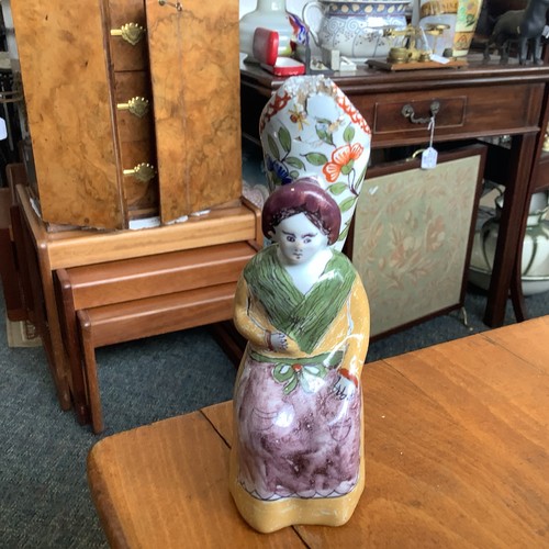 French rare spill faience vase - spill,