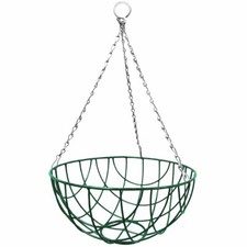 Green wire hanging - hanging, basket