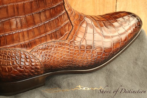 Santoni brown alligator - santoni,