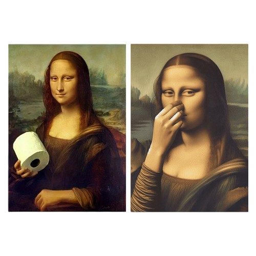 1pc funny mona lisa painting - 1pc,