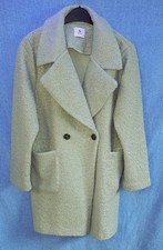 TU Sainsbury's Ladies Mint Green Borg Wooly Coat. Size 14. BNWOT