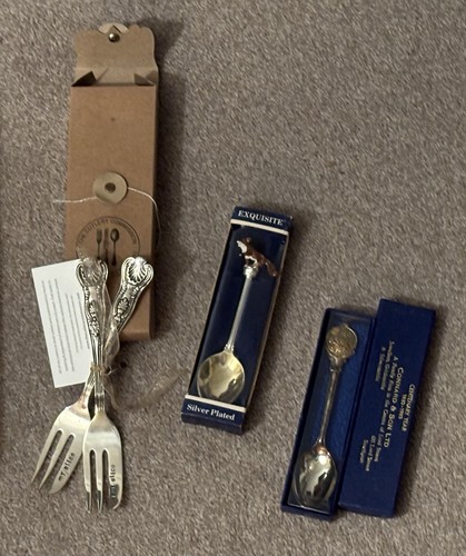Silver plated dessert forks - silver,