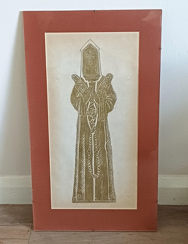 Mid 20th century brass - , rubbing