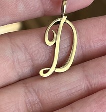 9ct Gold Script Initial D