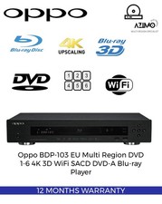 Oppo BDP-103 EU Multi Region DVD 1-6 4K 3D SACD DVD-A Blu-ray Player