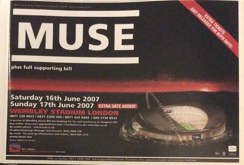 Muse vintage gig - vintage, advert