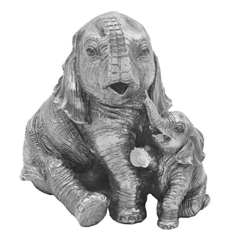 Elephant and calf figurine - elephant,