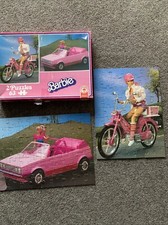 Vintage 1984 Barbie 2 Puzzles 63 Pieces Complete Mattel Going Places Voyage