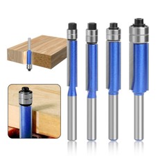 1/4  Shank Straight Flush Trim Router Bit Set Woodworking Template Cutter