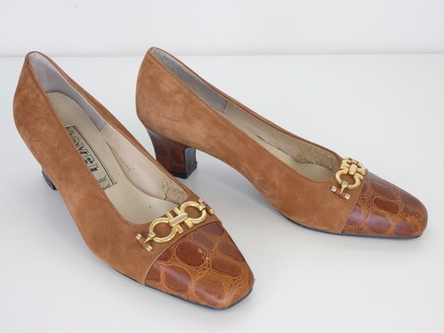Vintage 80s tan suede court - 80s,