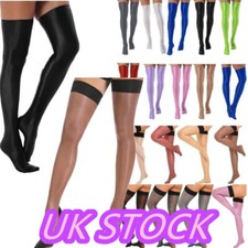 Sexy~Women Lady Long Spandex Latex Rubber Thigh High Long Stockings Sock Cosplay