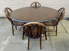 MCM Ercol Fleur de Lys Dining Set Furniture/Vintage/Retro/Chairs/Table/Kitchen