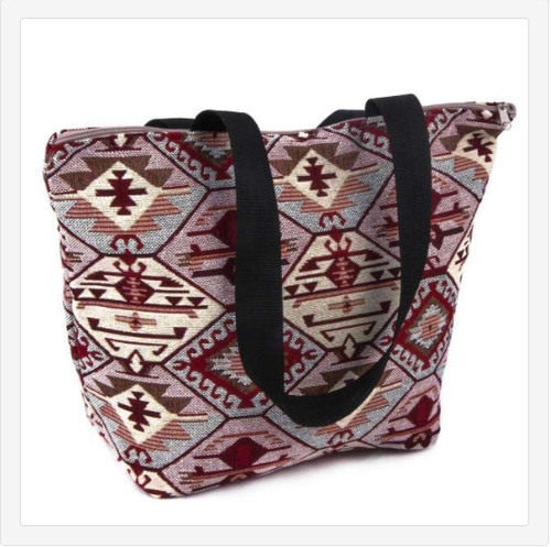 Kilim design tote - design, shoulders