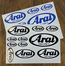 BUY 1 GET 1 FREE - ARAI STICKER SET - SHEET OF 11 STICKERS - Helmet - Motorcycle